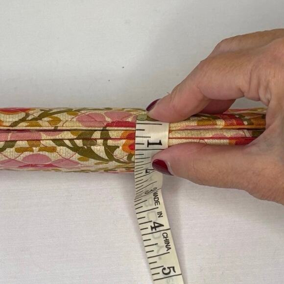 Vera Bradley Folkloric Travel Wallet Organizer Pink Green Floral Retired 2011 - Picture 11 of 11